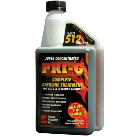 POWER RESEARCH PRI-G 32 oz. Gasoline Treatment For E-10 and All Gasoline Grades, 12PK cp122